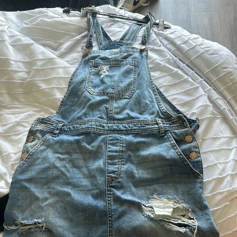 forever 21 denim skirt overalls